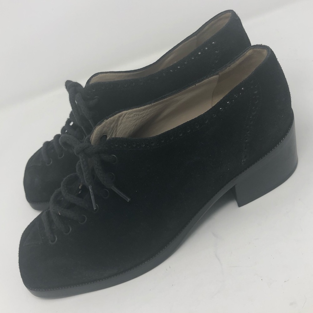 Vintage CHANEL Suede Oxford Shoes